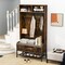69-Inch Tall Hall Tree with Hooks, Storage Shelf, and Shoe Rack for Entryway